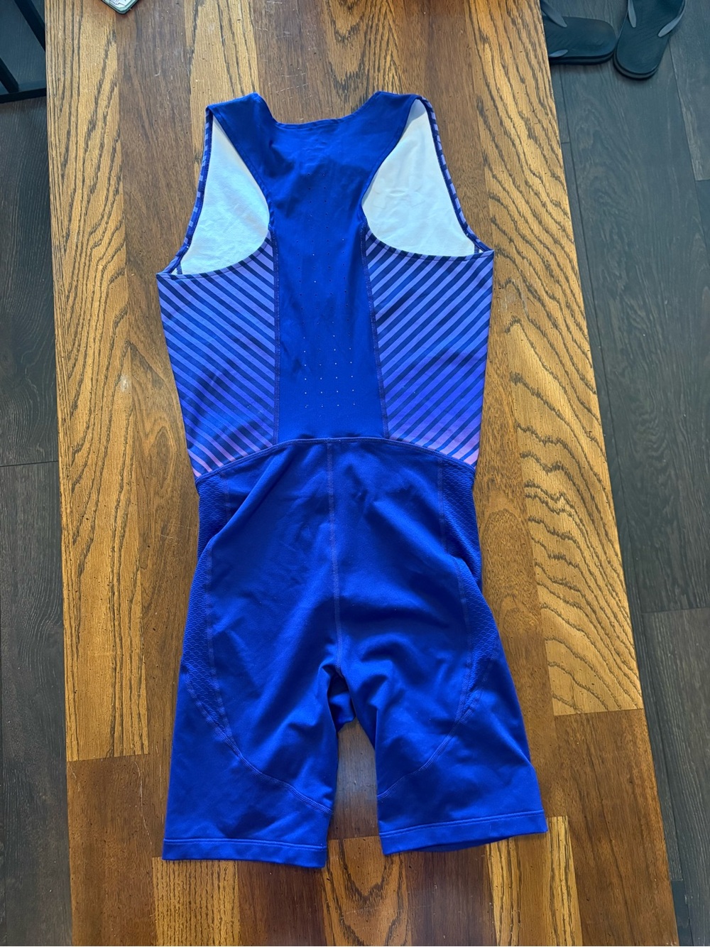 Under Armour Royal Blue with Pink Accent Zip Compression Singlet - Picture 3 of 3